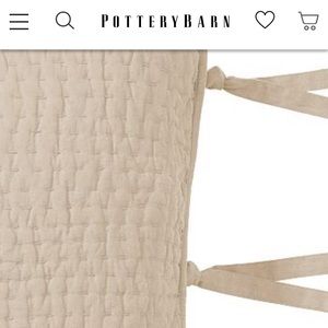 Pottery Barn Cotton & Silk tie Euro Sham set